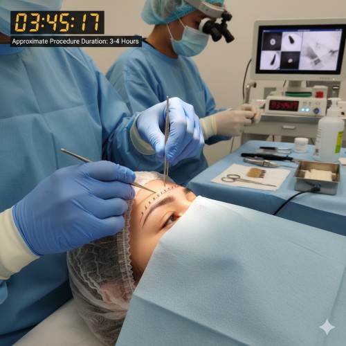 کاشت ابرو با روش FUT چقدر طول می کشد؟