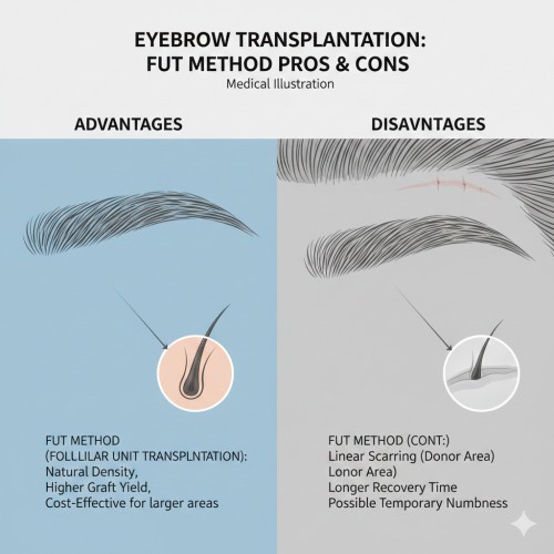 کاشت ابرو به روش FUT چه مزایا و معایبی دارد؟
