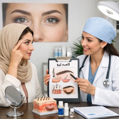 گرفتن مشاوره از پزشک متخصص کاشت ابرو